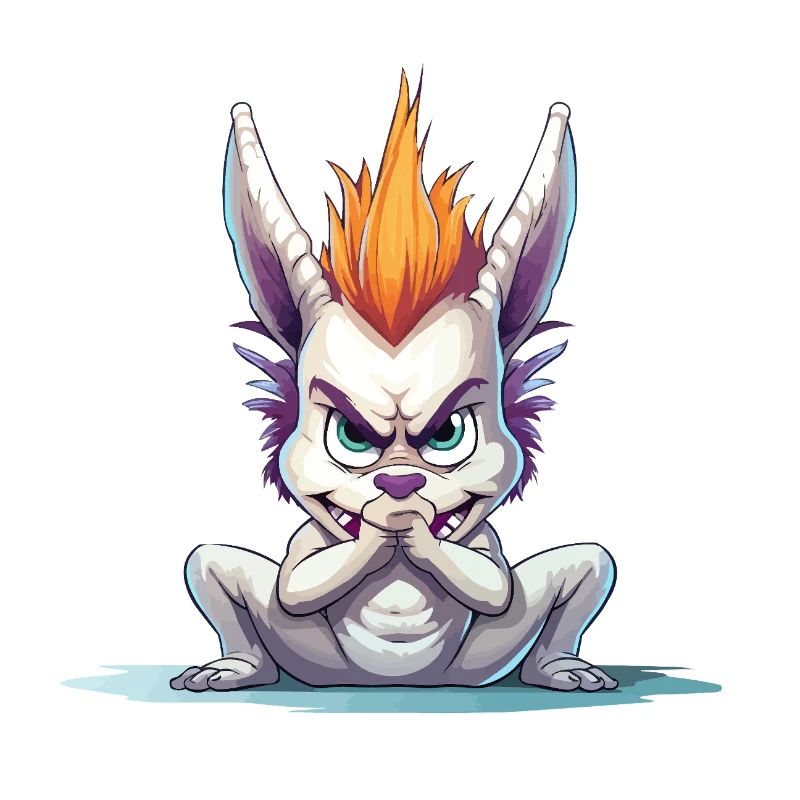 Wütendes Mohawk Häschen