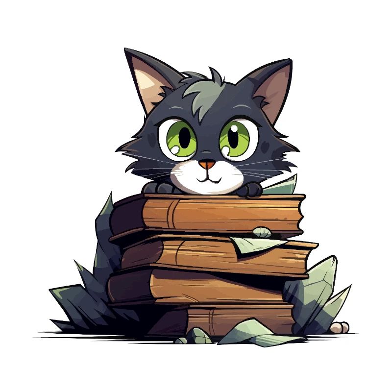 Katzenbuchstapel