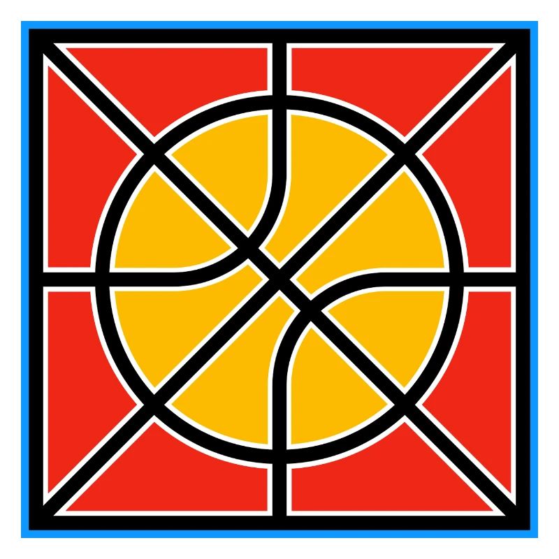 Emblème rétro du basket-ball