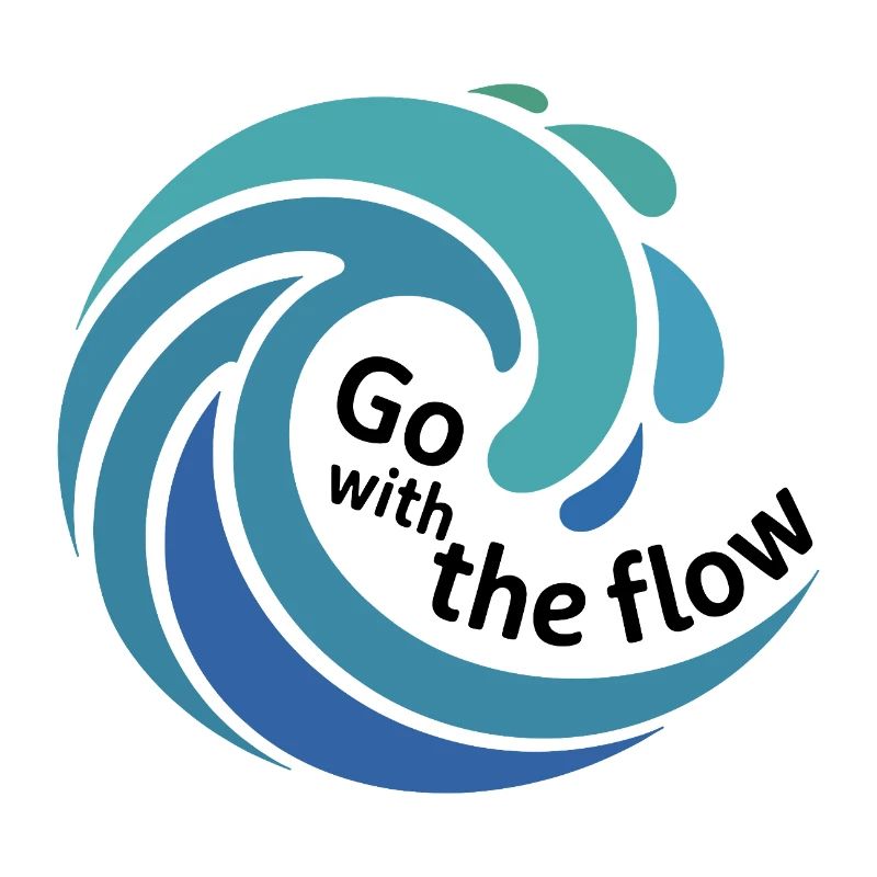 Go with the Flow Wave Art