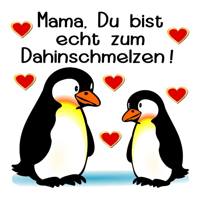 Mama Kind Pinguine Muttertag