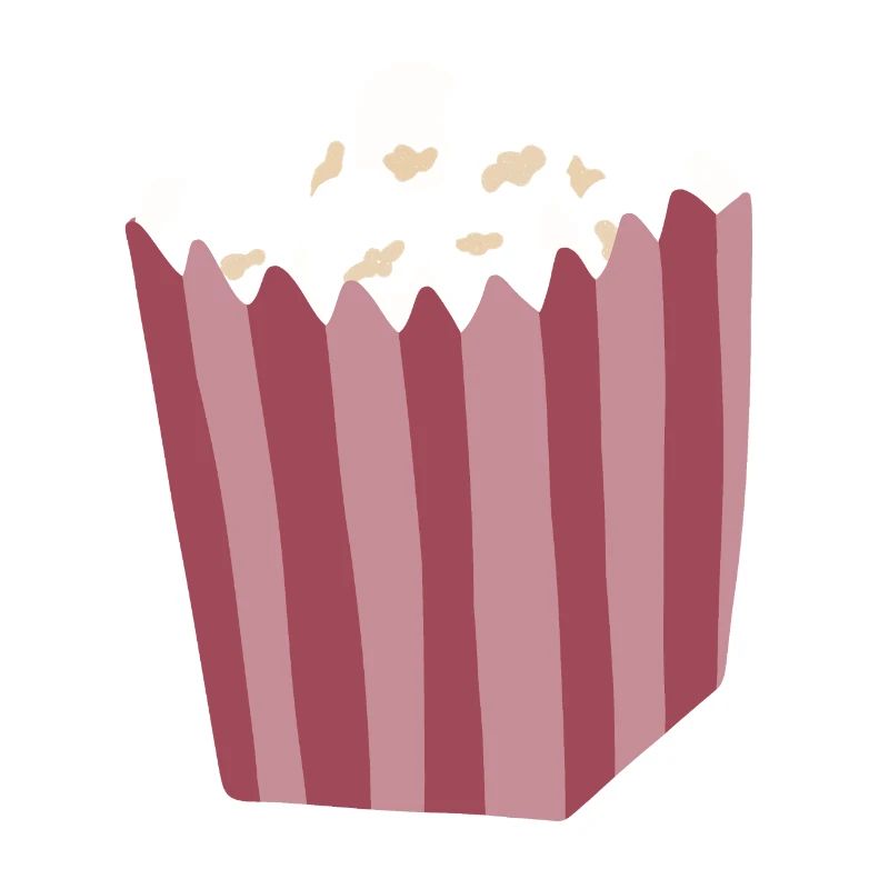 Illustration de boîte de popcorn