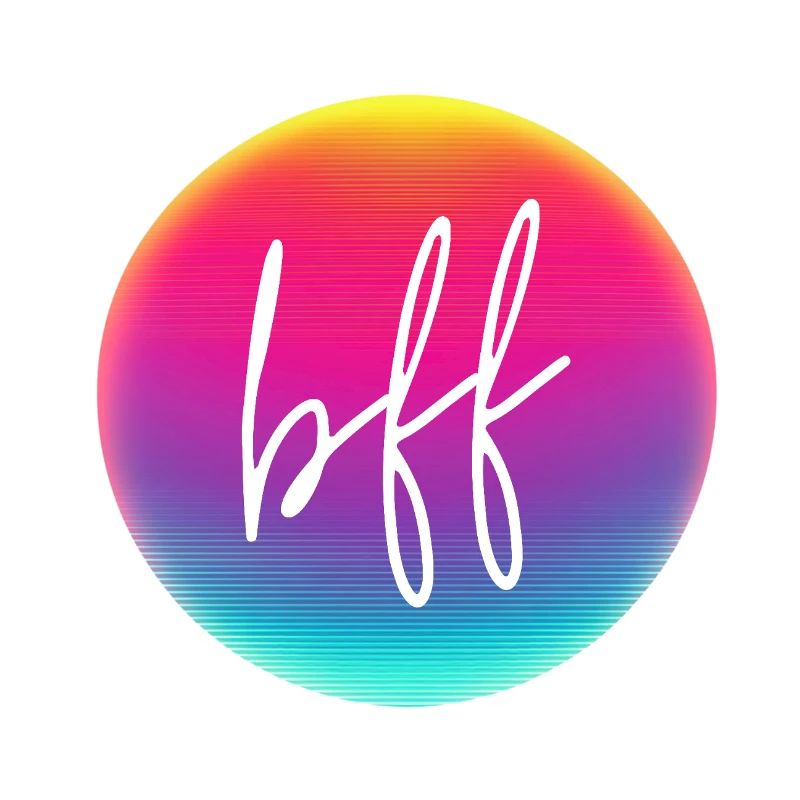 BFF! Neon circle customizable