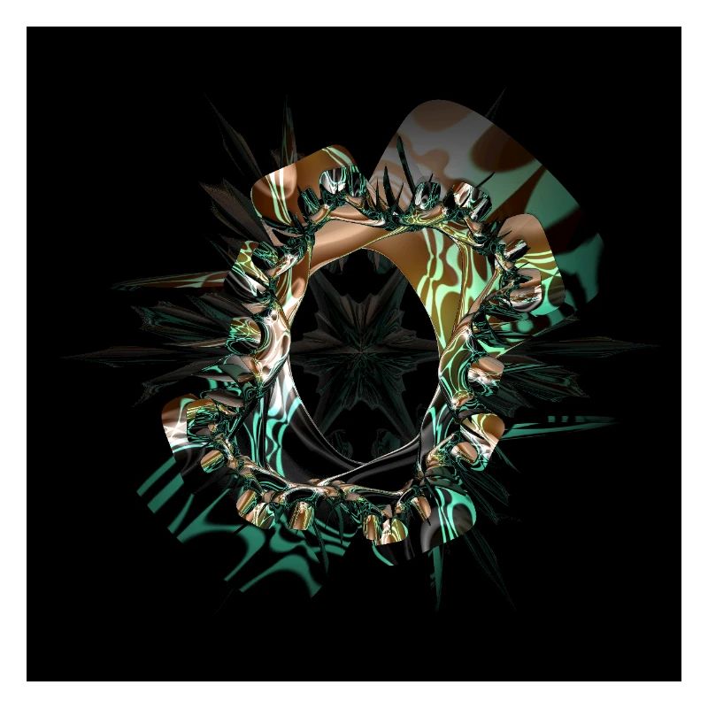 Neonring im Polygon-Stil
