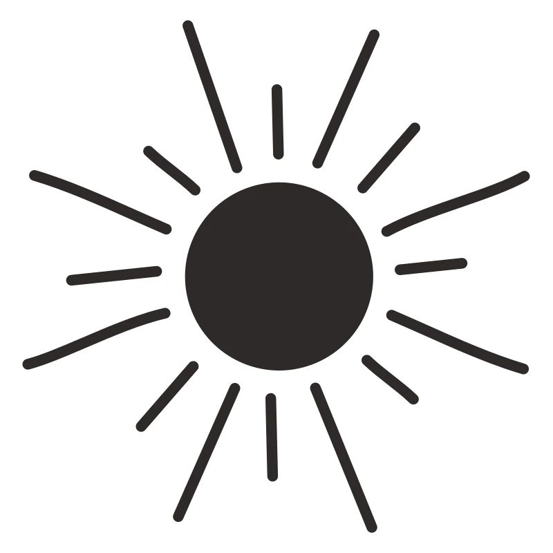 Cheerful drawn sun