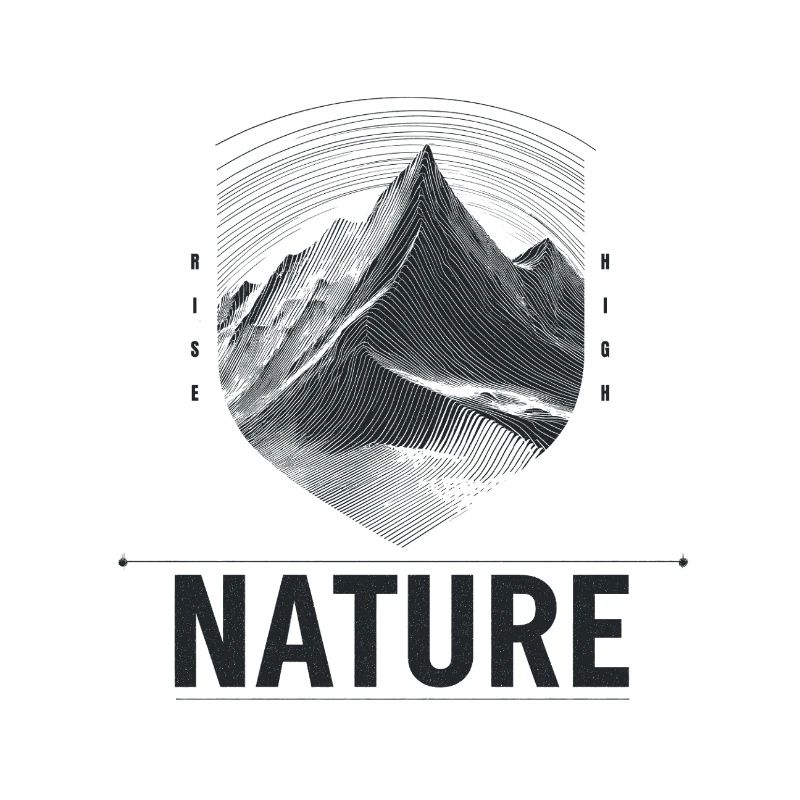 Mountain Landscape Shield Nature