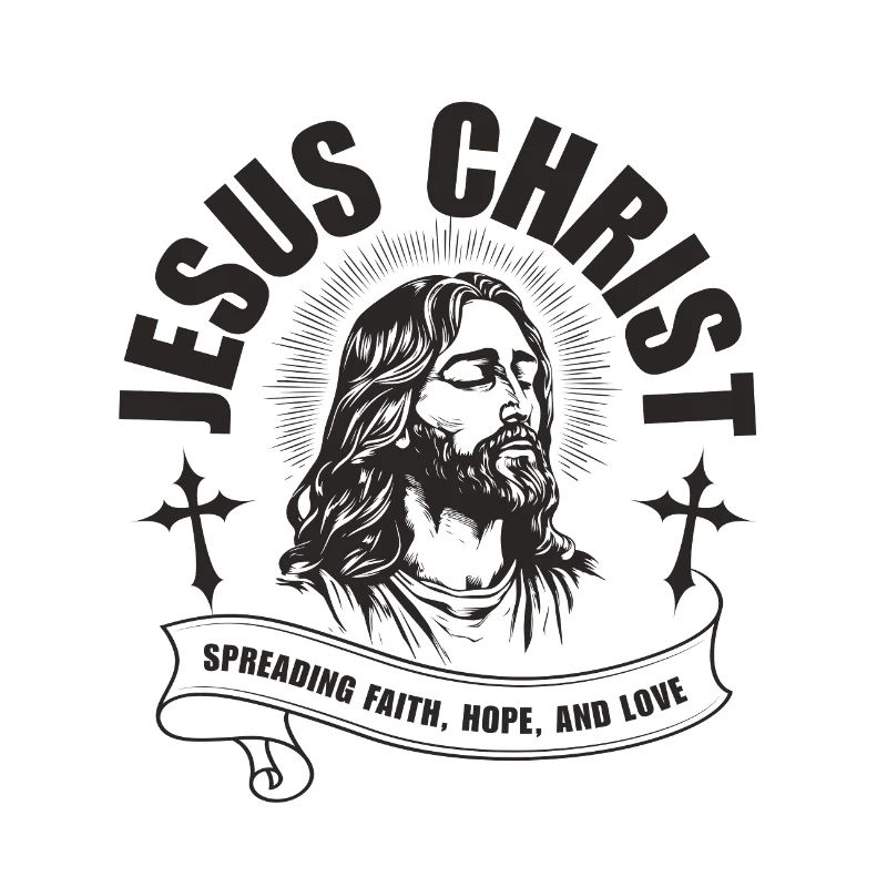 Jesus-Christus-Porträt mit Glaubensband