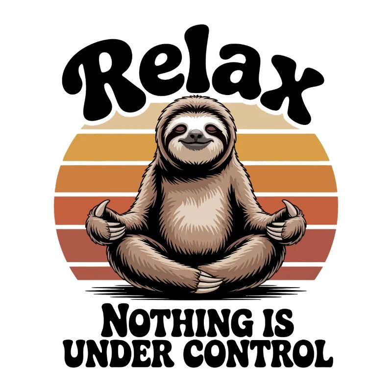 Relax Nothing Is Under Control Vintage Sloth