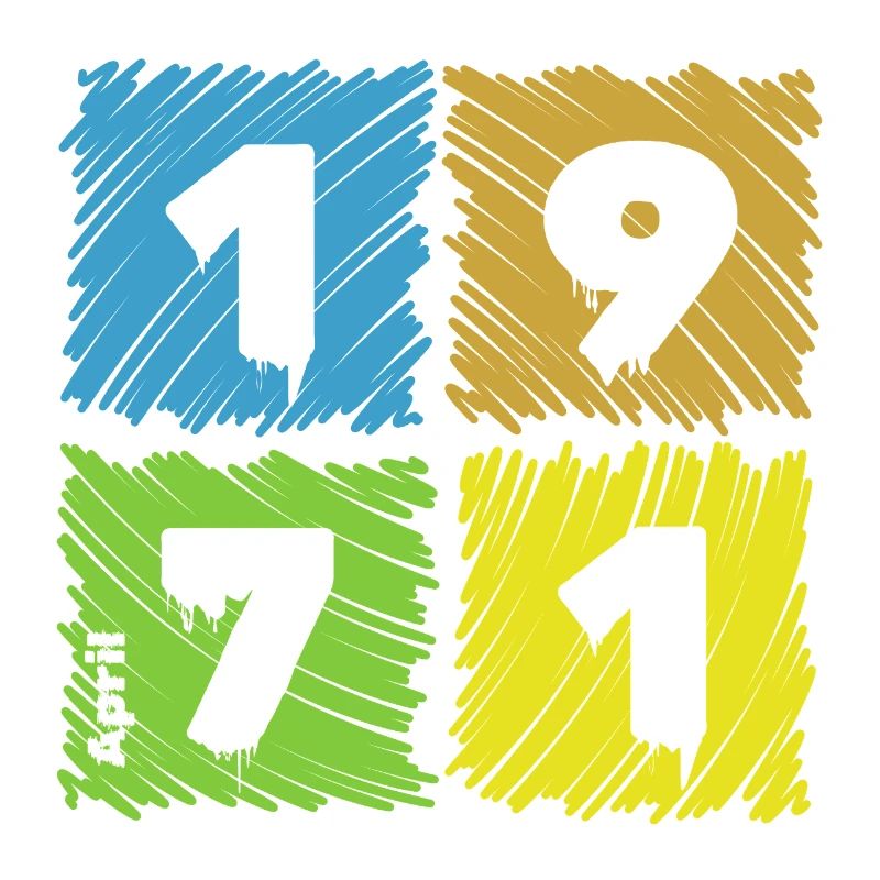 55. Geburtstag Farbige Patches since 04/1971