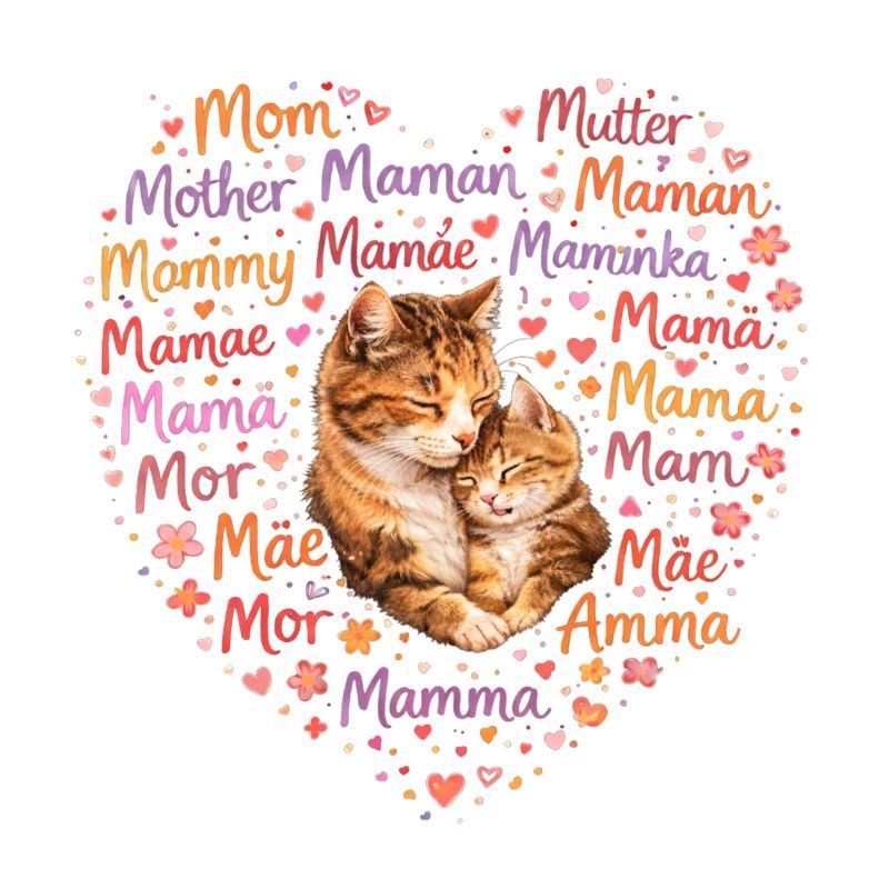Katzen Mama Herz – Muttertag Geschenk Katze
