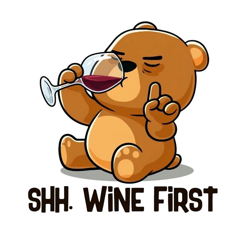 Chut le vin, le premier ours boit du vin