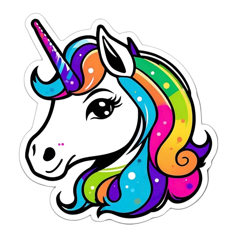 Helles Regenbogen-Einhorn