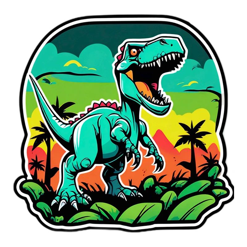 Neon Tropical T-Rex