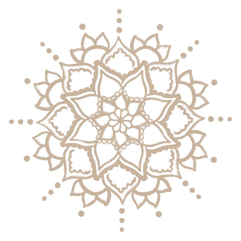 Beige Mandala-Blüte