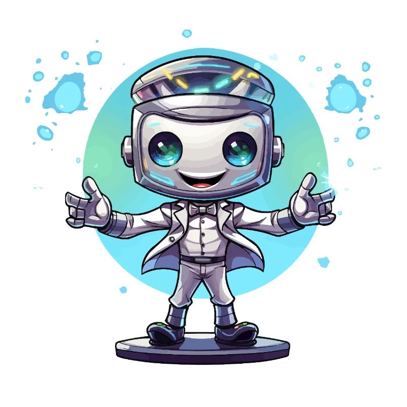 Petit robot spatial en combinaison