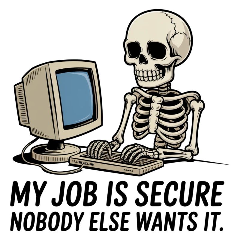 Squelette sur la sécurité au travail informatique PC