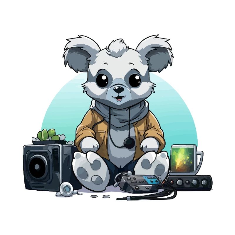 Panda DJ en sweat à capuche – Ambiance Studio