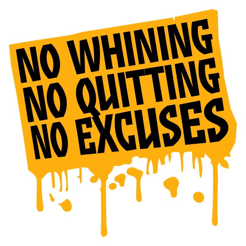 Pas de plaintes, pas d’abandon, pas d’excuses, motivation pour la salle de sport