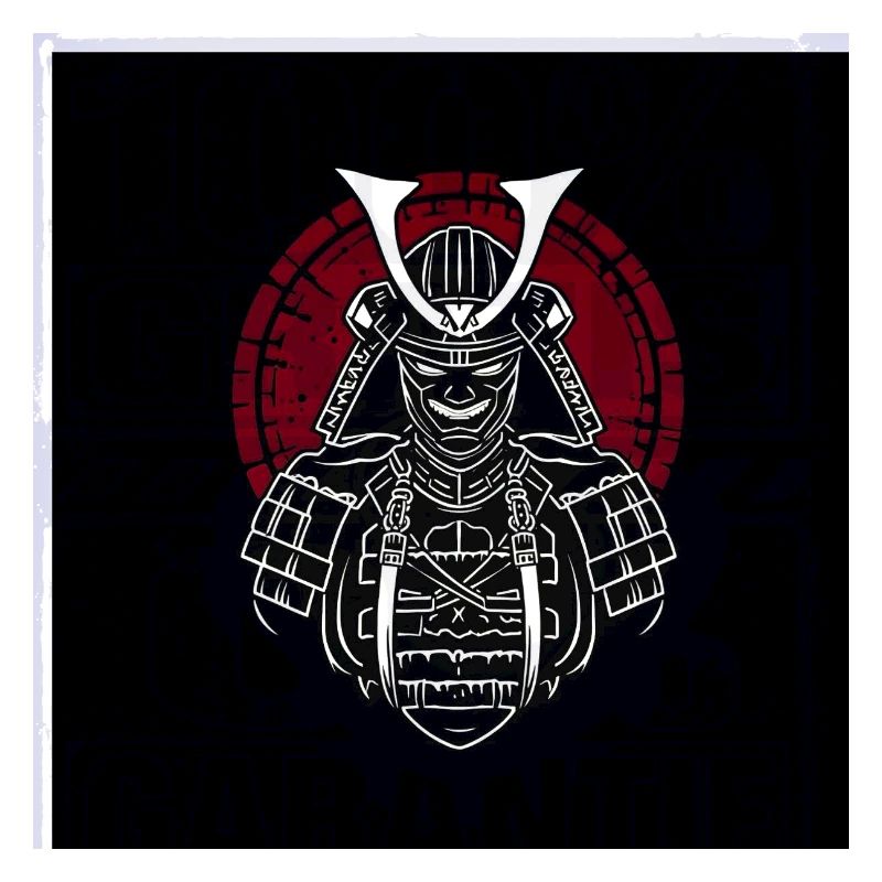 Casque de samouraï avec une crête rouge