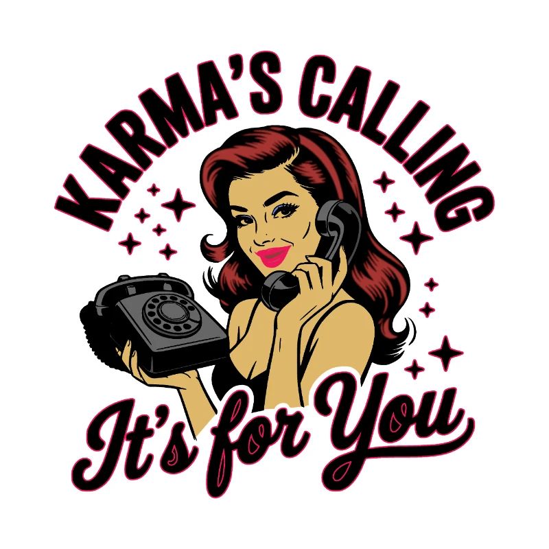 C’est pour vous – Conception rétro de téléphone Pin-up