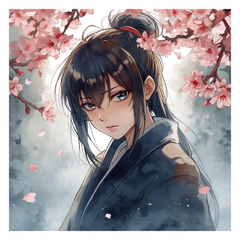 Hanfu under cherry blossoms