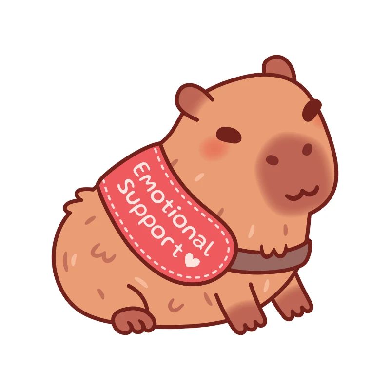 Cute Capybara Here For Emotional Support