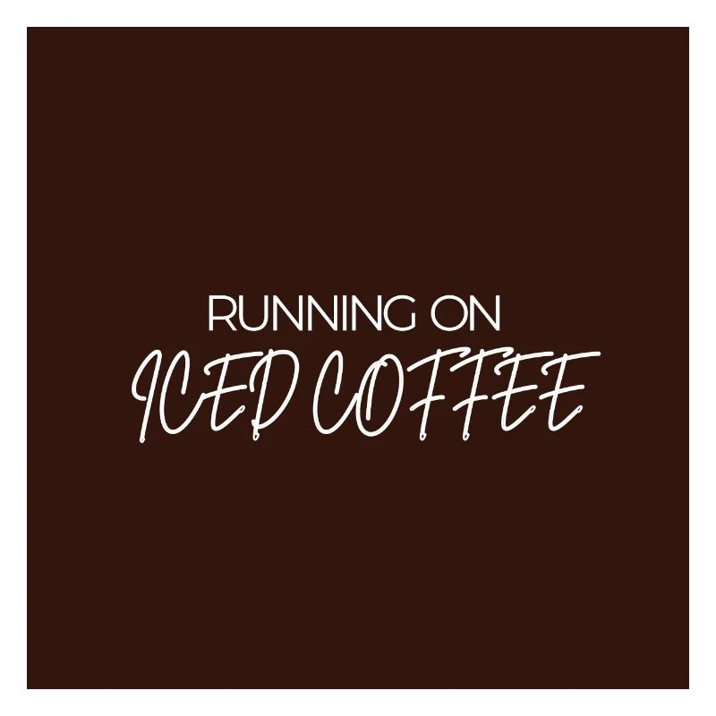 "RUNNING ON ICED COFFEE" Graphic Tee Design