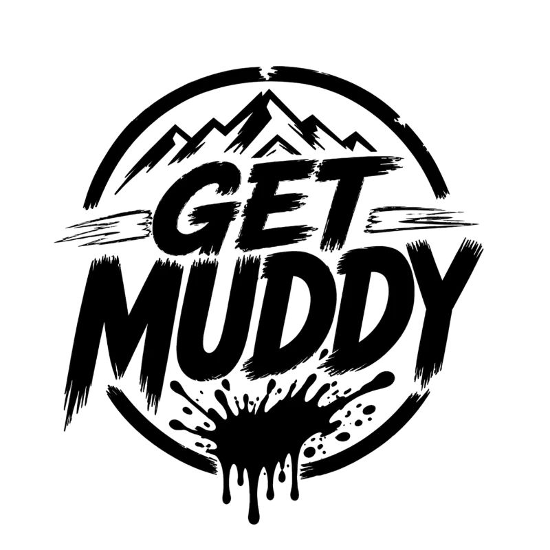 Get Muddy - Black Logo 