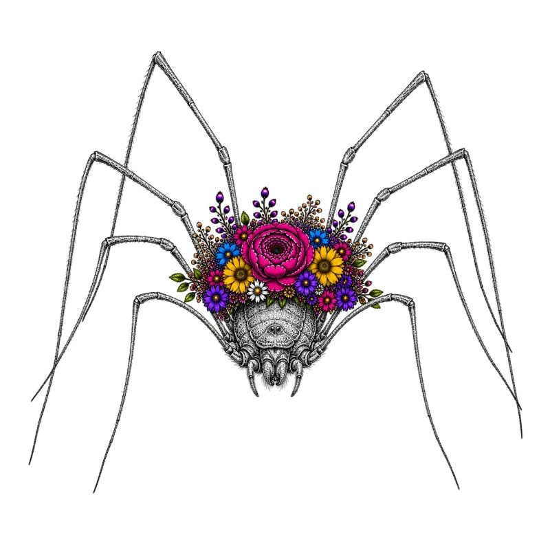 Couronne d’araignée en fleurs