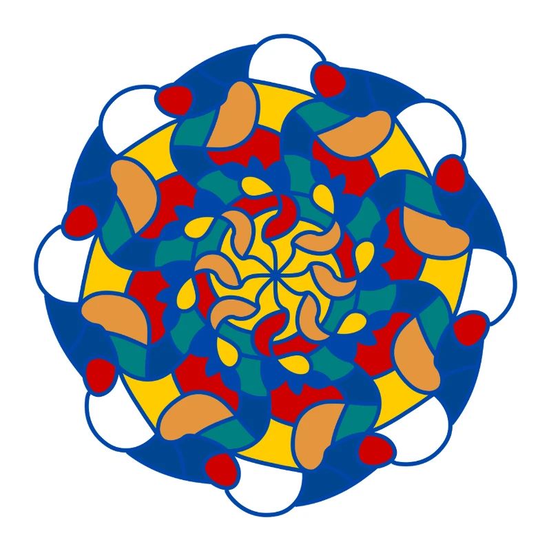 Mandala éclatant kaleidoscope