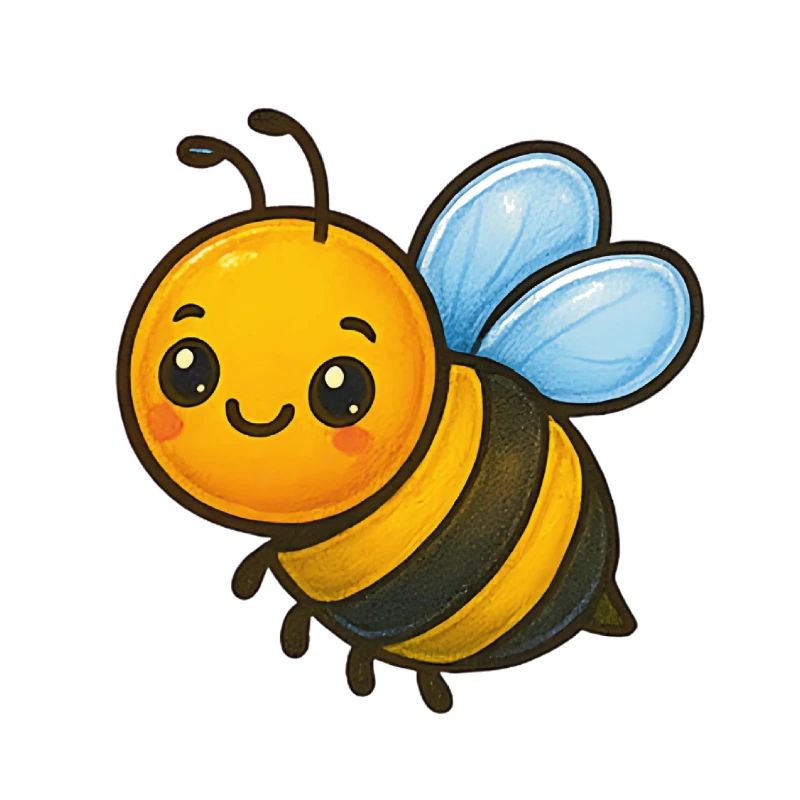 Sunny Bee Cartoon Charm
