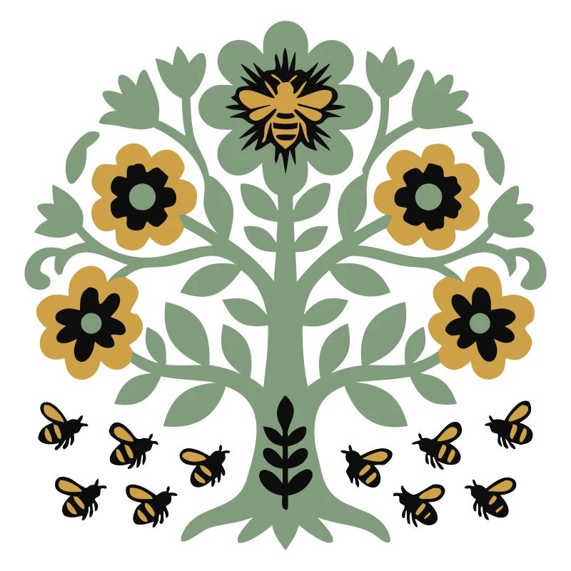 Arborvitae Bees Beekeeper Nature Conservation Cottagecore