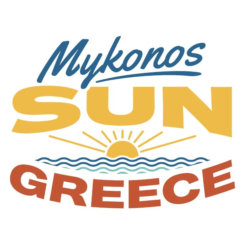 Mykonos Soleil Grèce Coucher de soleil Tee