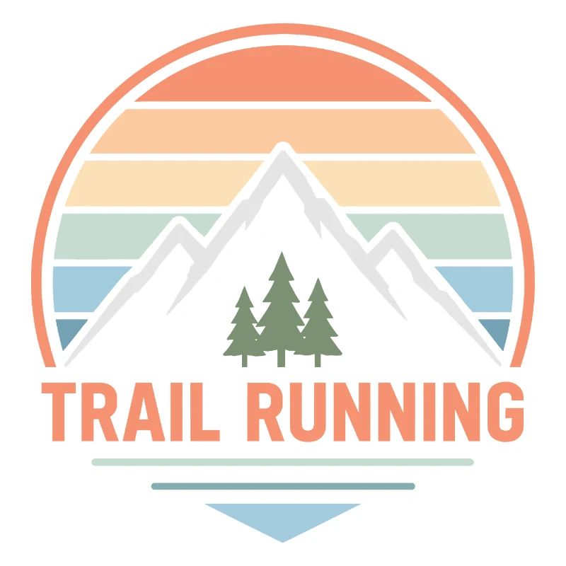 Trail Running Pastel Mountain Sunset