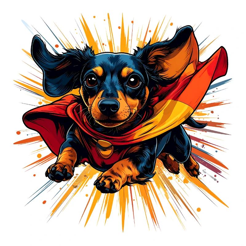 Superhelden-Dackel Cape