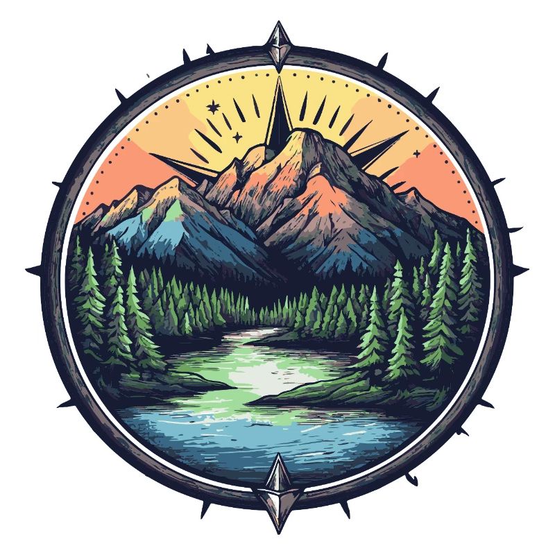Mountains Compass
