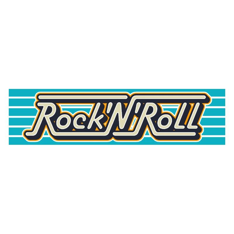 Rock 'N' Roll Retro Typography Logo