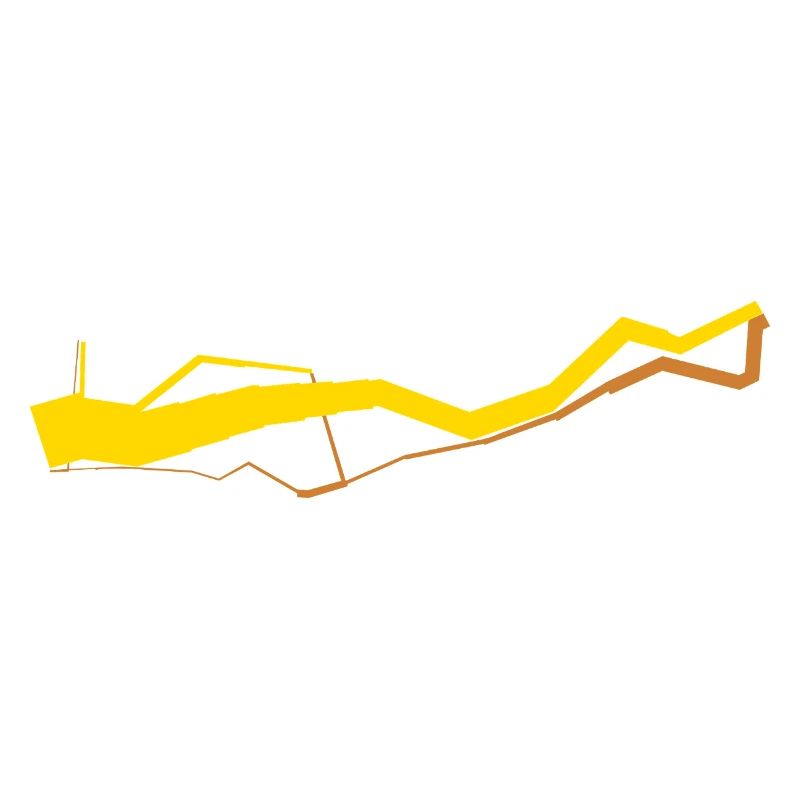 Iconic Data Viz: Minard 1812 - Gold / Bronze