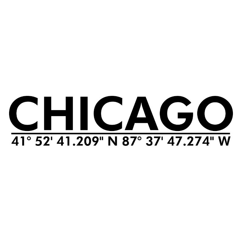 Chicago Coordinates Conception de T-shirts
