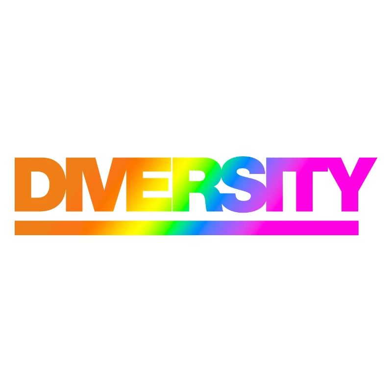 Diversité typographique Arc-en-ciel