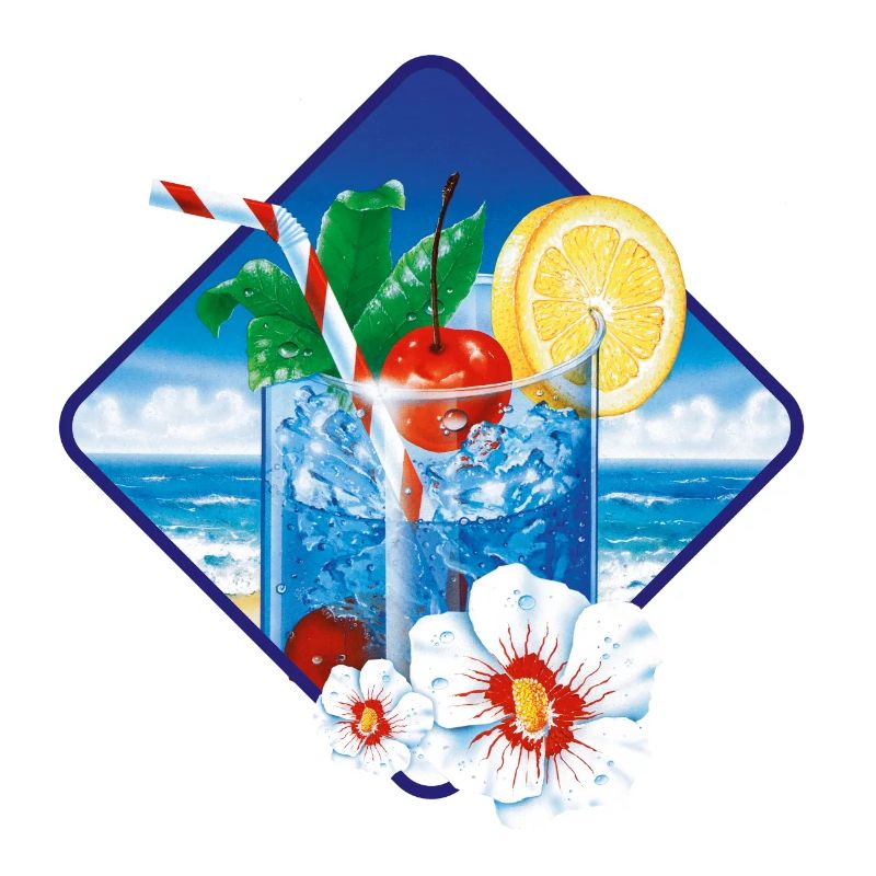 Boisson tropicale de plage dans un verre glacé