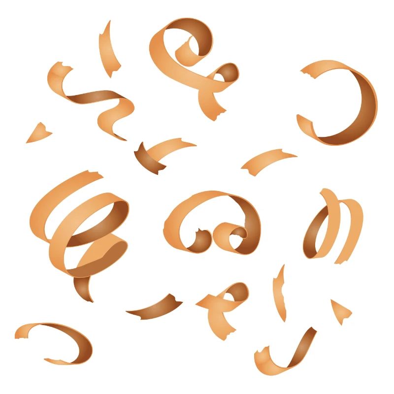 Wood chips - Where planing is done, chips fall