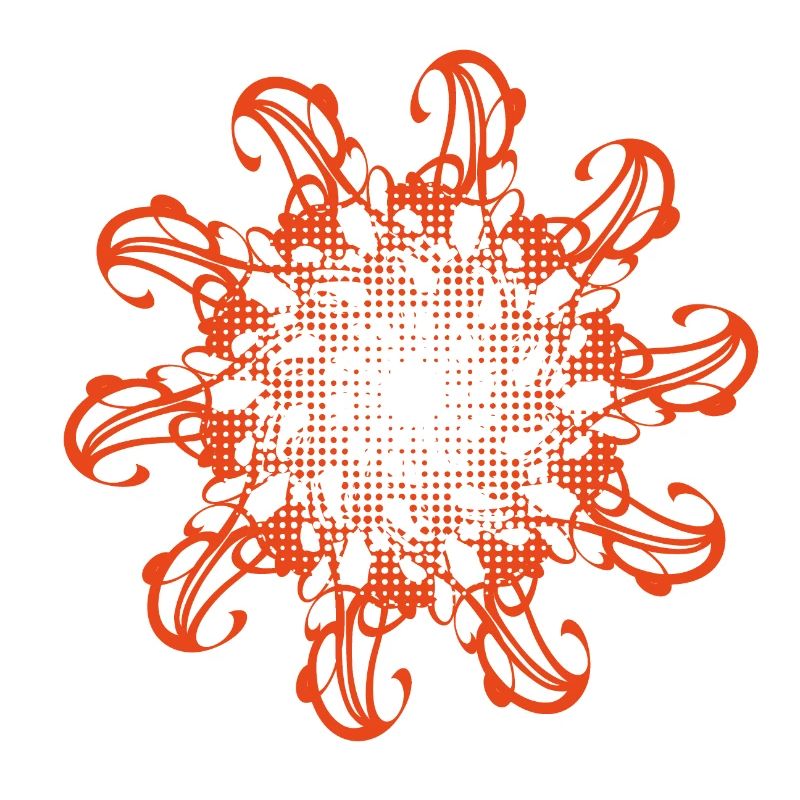 Random patterns rotated and dotted