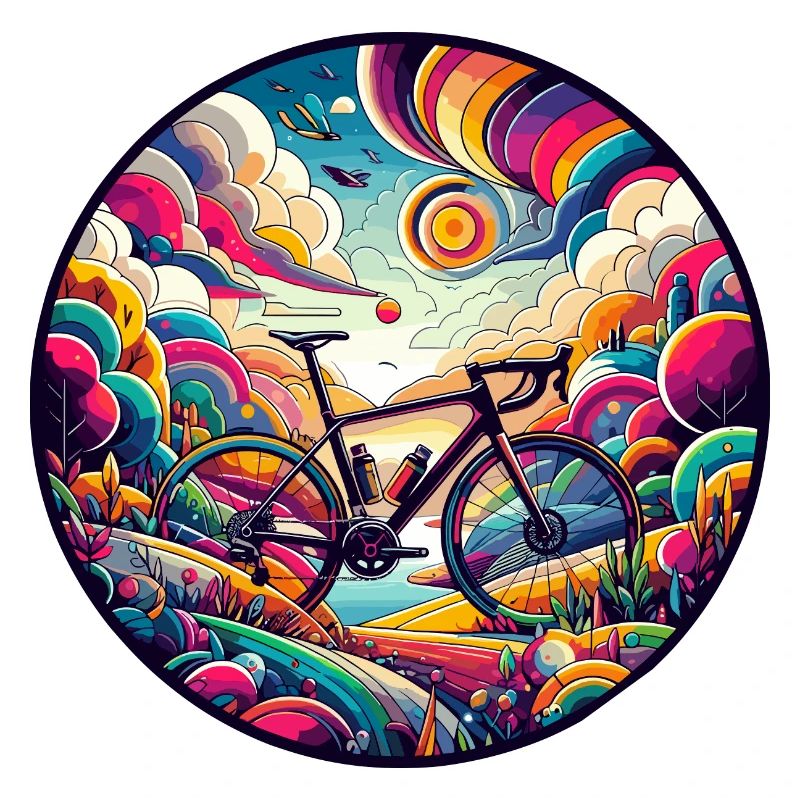 Fabuleux cycliste de gravier, route