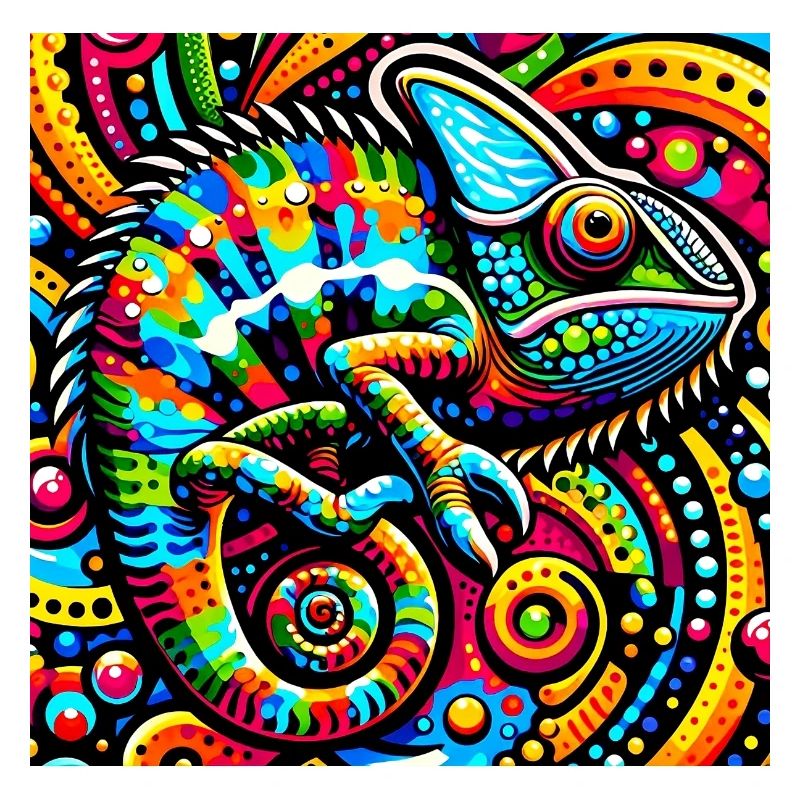 Chamäleon Pop Art