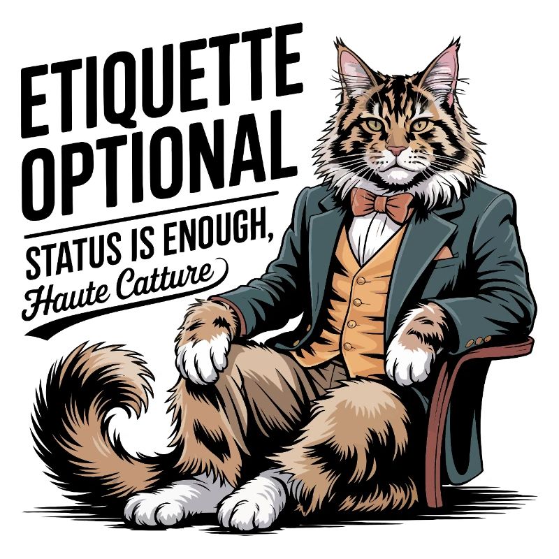 Étiquette optionnelle Chat chic