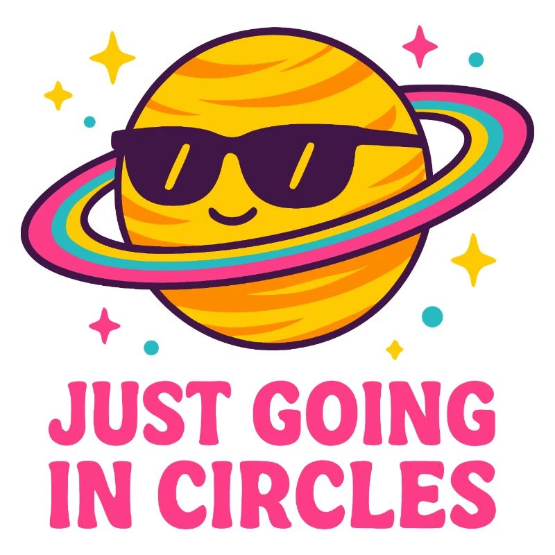Galactic planet with sunglasses