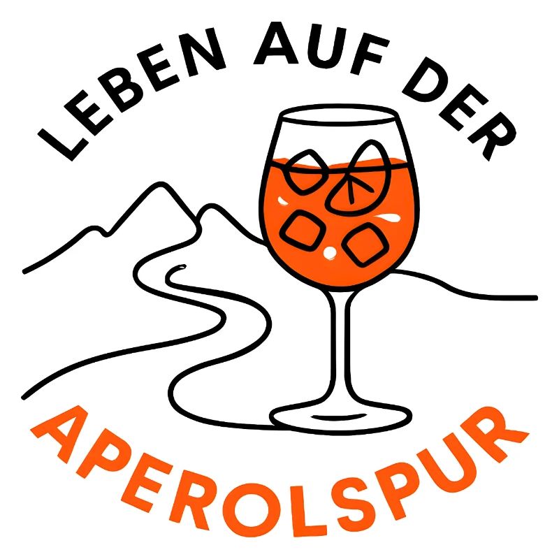 Leben auf der Aperolspur Spritz Humor Geschenkidee