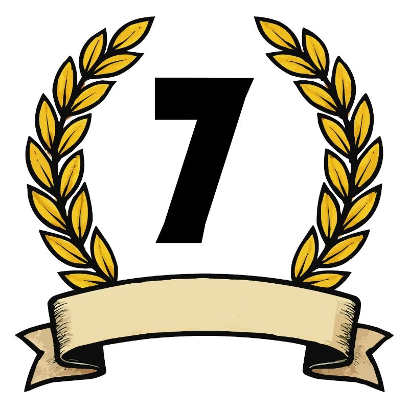 Couronne de laurier dorée numéro 7