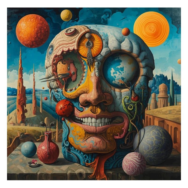Surreal Planets-Skull